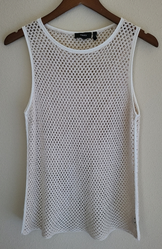 Theory Crochet Sleeveless Top. Size S